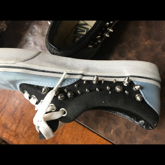 Light Blue Studded Vans - Picture 5 of 7